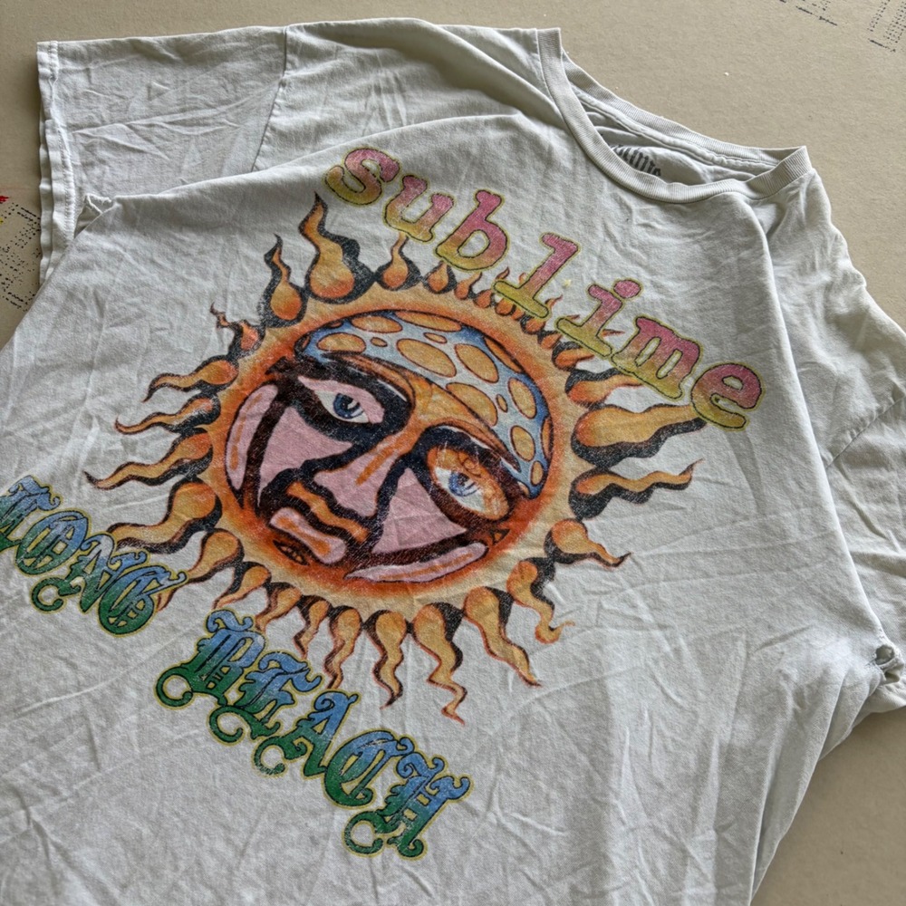 Vintage Sublime 1995 Summer Tour T-shirt Long Beach Sun Graphic